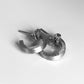 15 Tiny Squared Hoop (rhodium)